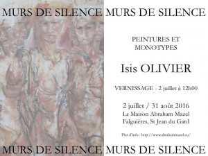 Invitation au vernissage de l'exposition d'Isis Olivier