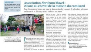 20 ans au chevet de la maison du camisard