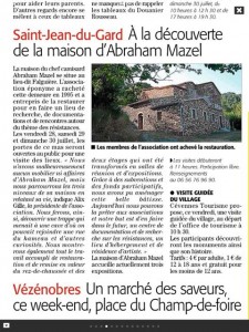 Invitation à visiter la Maison Mazel